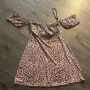 Pink cheetah print dress